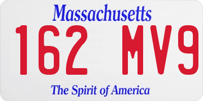 MA license plate 162MV9