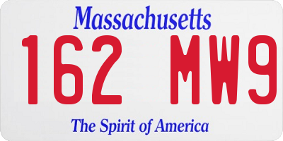 MA license plate 162MW9