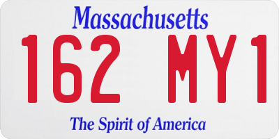 MA license plate 162MY1