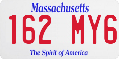 MA license plate 162MY6