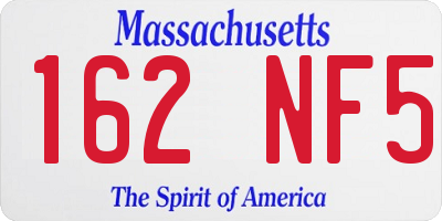 MA license plate 162NF5