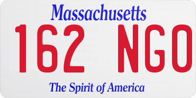 MA license plate 162NG0