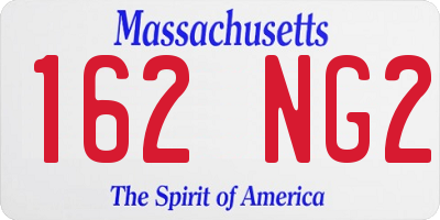 MA license plate 162NG2