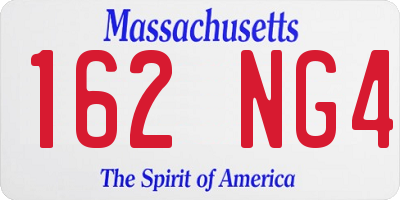 MA license plate 162NG4