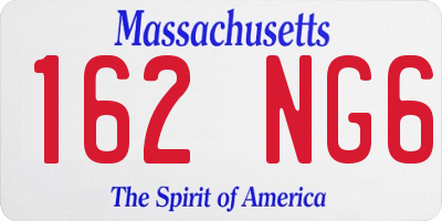MA license plate 162NG6