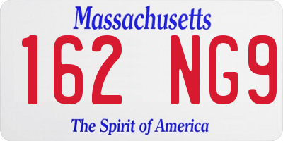 MA license plate 162NG9