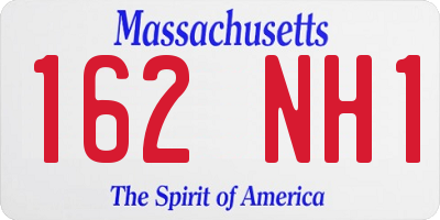 MA license plate 162NH1