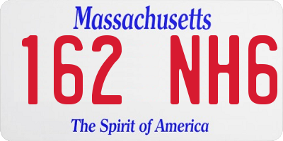 MA license plate 162NH6