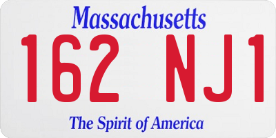 MA license plate 162NJ1