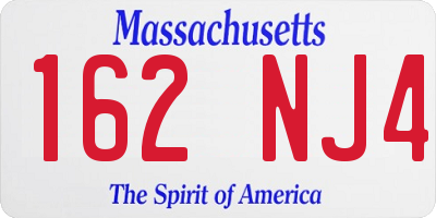 MA license plate 162NJ4