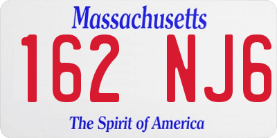MA license plate 162NJ6
