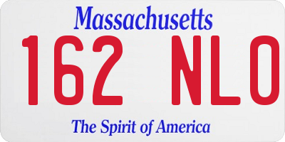 MA license plate 162NL0