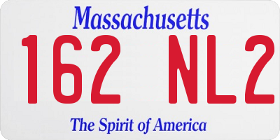 MA license plate 162NL2