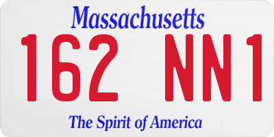 MA license plate 162NN1