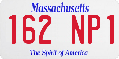 MA license plate 162NP1