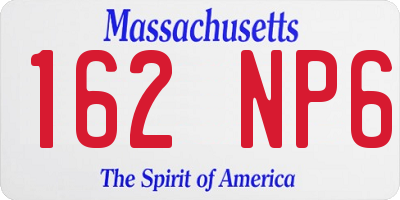 MA license plate 162NP6