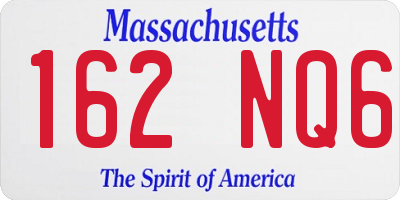MA license plate 162NQ6