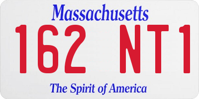 MA license plate 162NT1