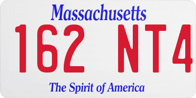 MA license plate 162NT4