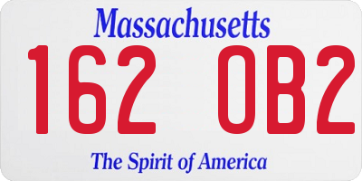 MA license plate 162OB2
