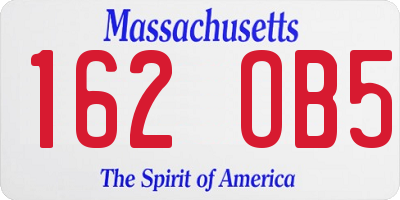 MA license plate 162OB5