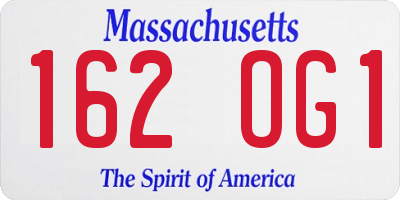 MA license plate 162OG1