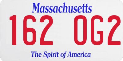MA license plate 162OG2