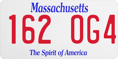 MA license plate 162OG4