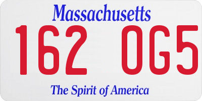 MA license plate 162OG5