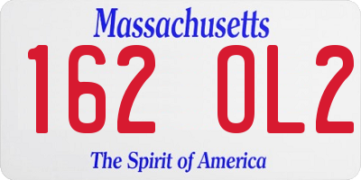 MA license plate 162OL2