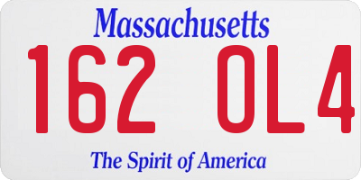 MA license plate 162OL4