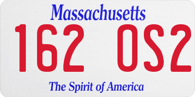 MA license plate 162OS2