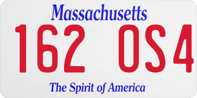 MA license plate 162OS4