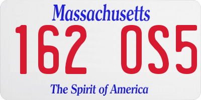 MA license plate 162OS5