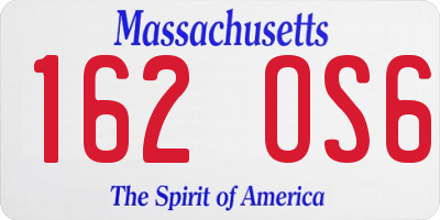 MA license plate 162OS6