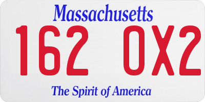 MA license plate 162OX2