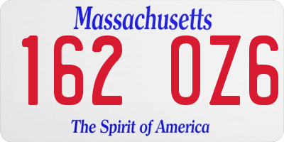 MA license plate 162OZ6