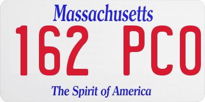 MA license plate 162PC0