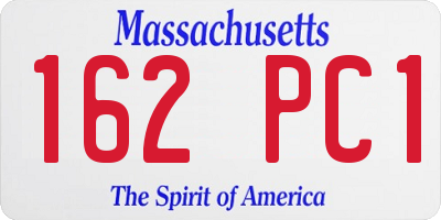 MA license plate 162PC1