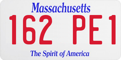 MA license plate 162PE1