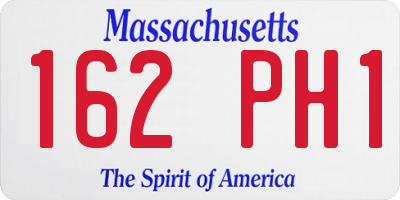 MA license plate 162PH1