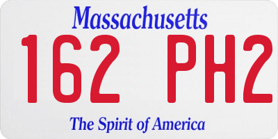 MA license plate 162PH2