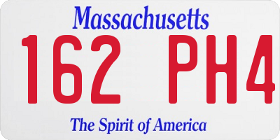 MA license plate 162PH4