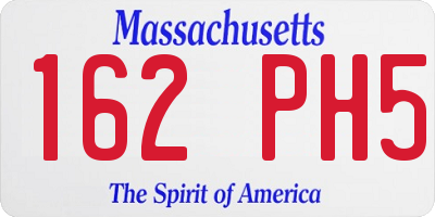 MA license plate 162PH5