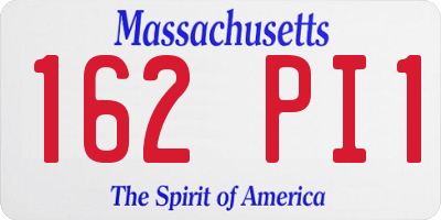 MA license plate 162PI1