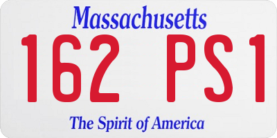 MA license plate 162PS1