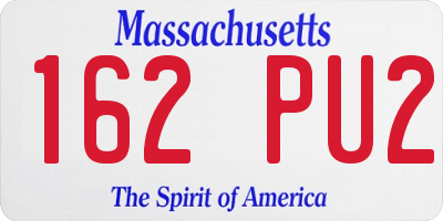 MA license plate 162PU2