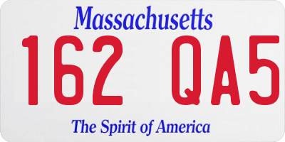 MA license plate 162QA5