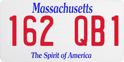 MA license plate 162QB1
