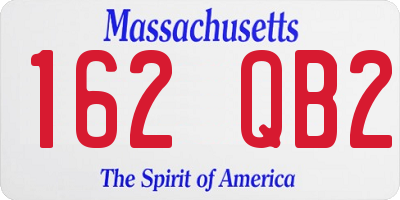 MA license plate 162QB2
